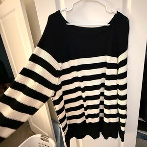 aerie Black & White Striped Sweater